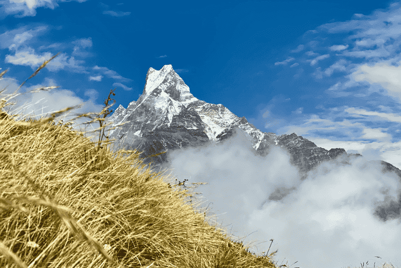 Fish tail mountain view in our pokhara nepal tour