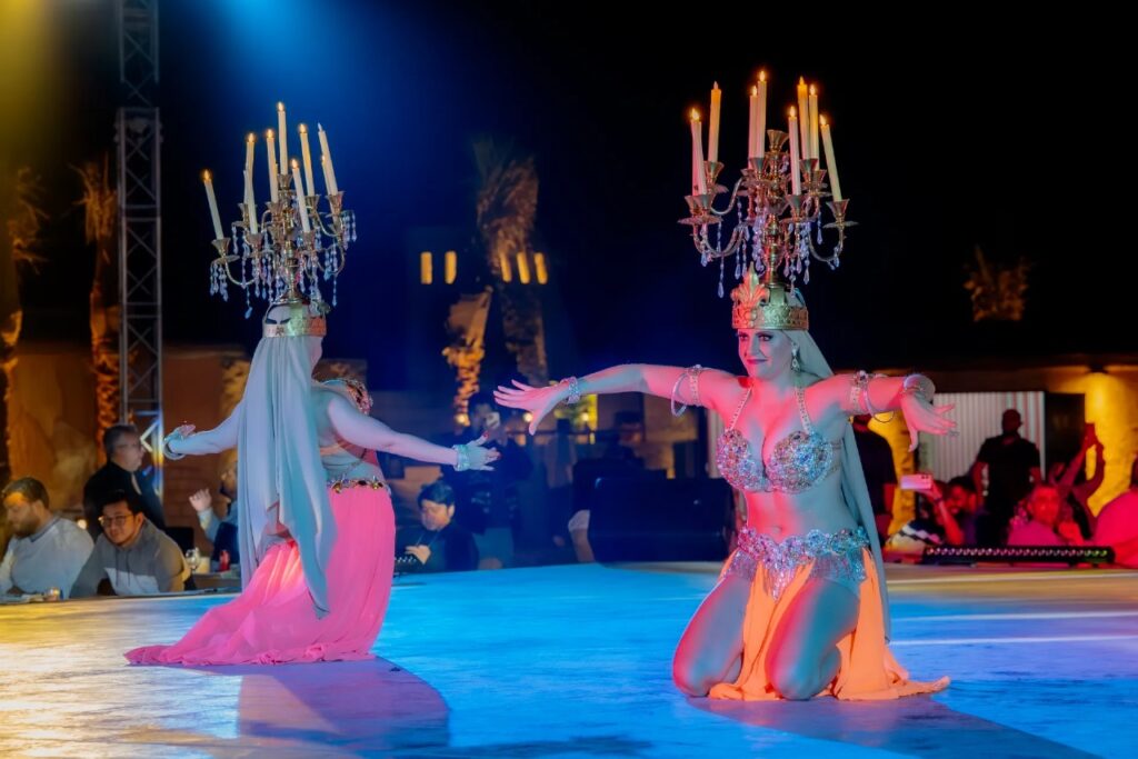 Belly Dancers in Dubai desert safari.