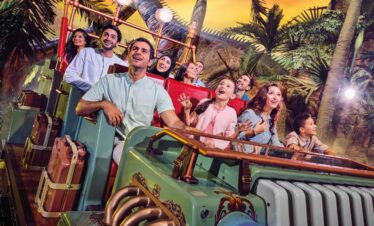 Indoor roller coaster ride at IMG Worlds of Adventure Dubai