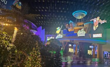 Tourists exploring Marvel Zone at IMG Worlds of Adventure in Dubai